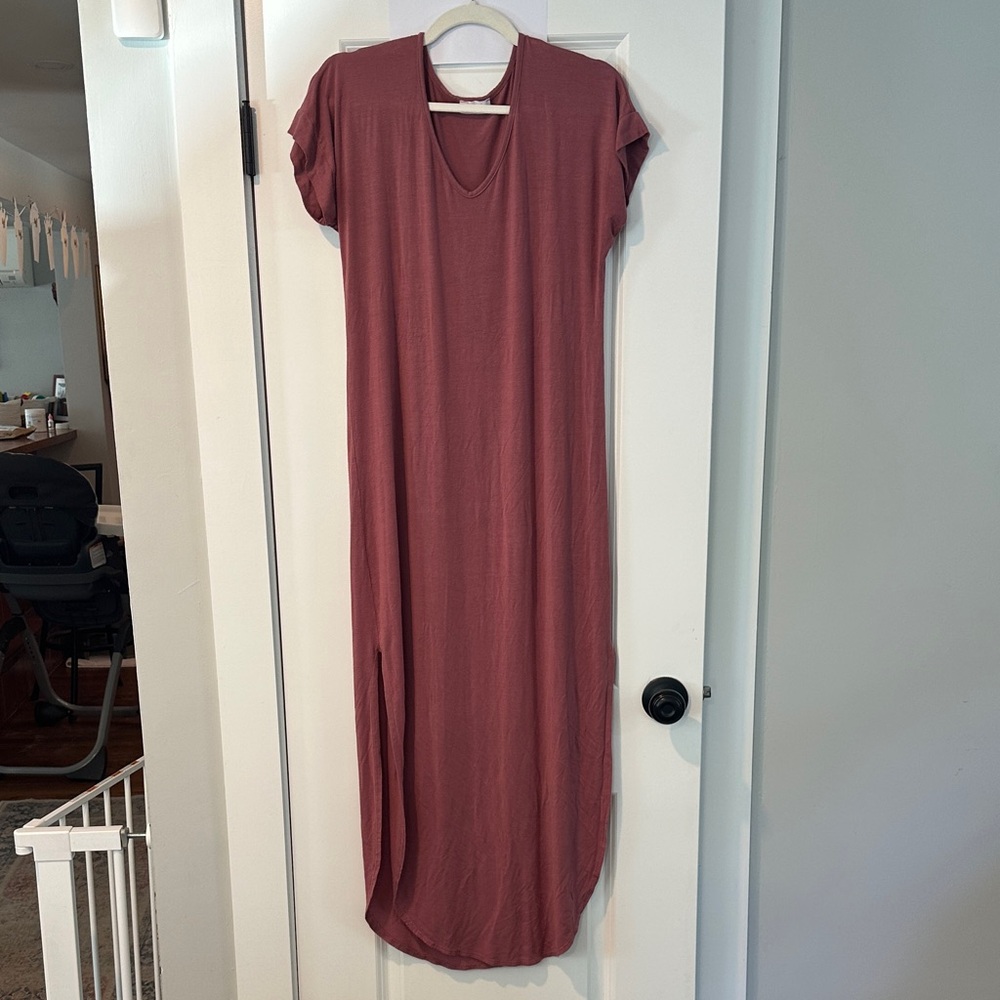 Pink Lily Dusty Rose Maxi Dress